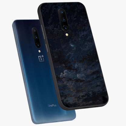 Lunar Veil Silence Glass Case displayed in angled mockup highlighting soft lunar design with peaceful celestial aesthetic.
