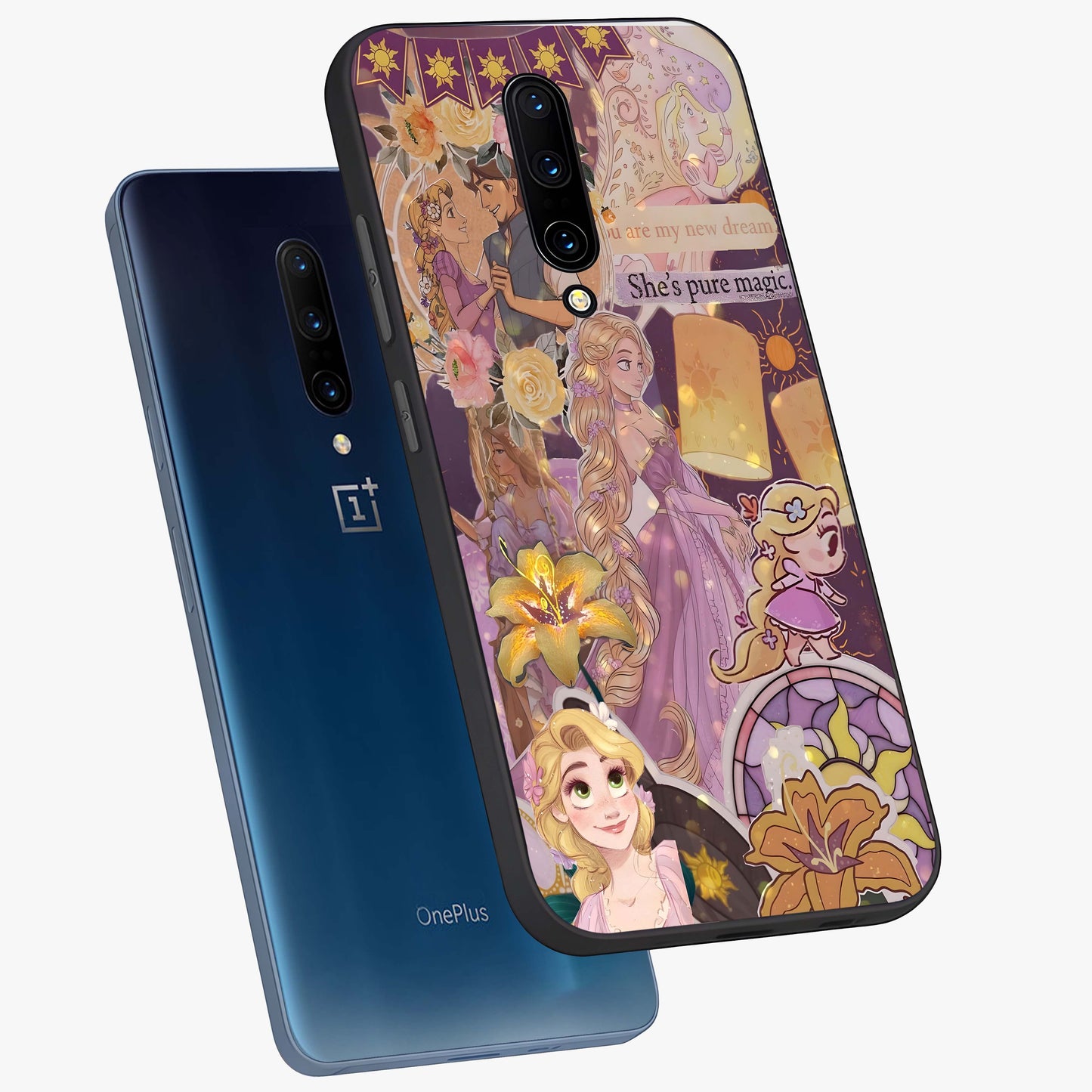 Magical Tangled Dream Glass Case displayed in angled mockup highlighting whimsical fantasy design with magical aesthetic.