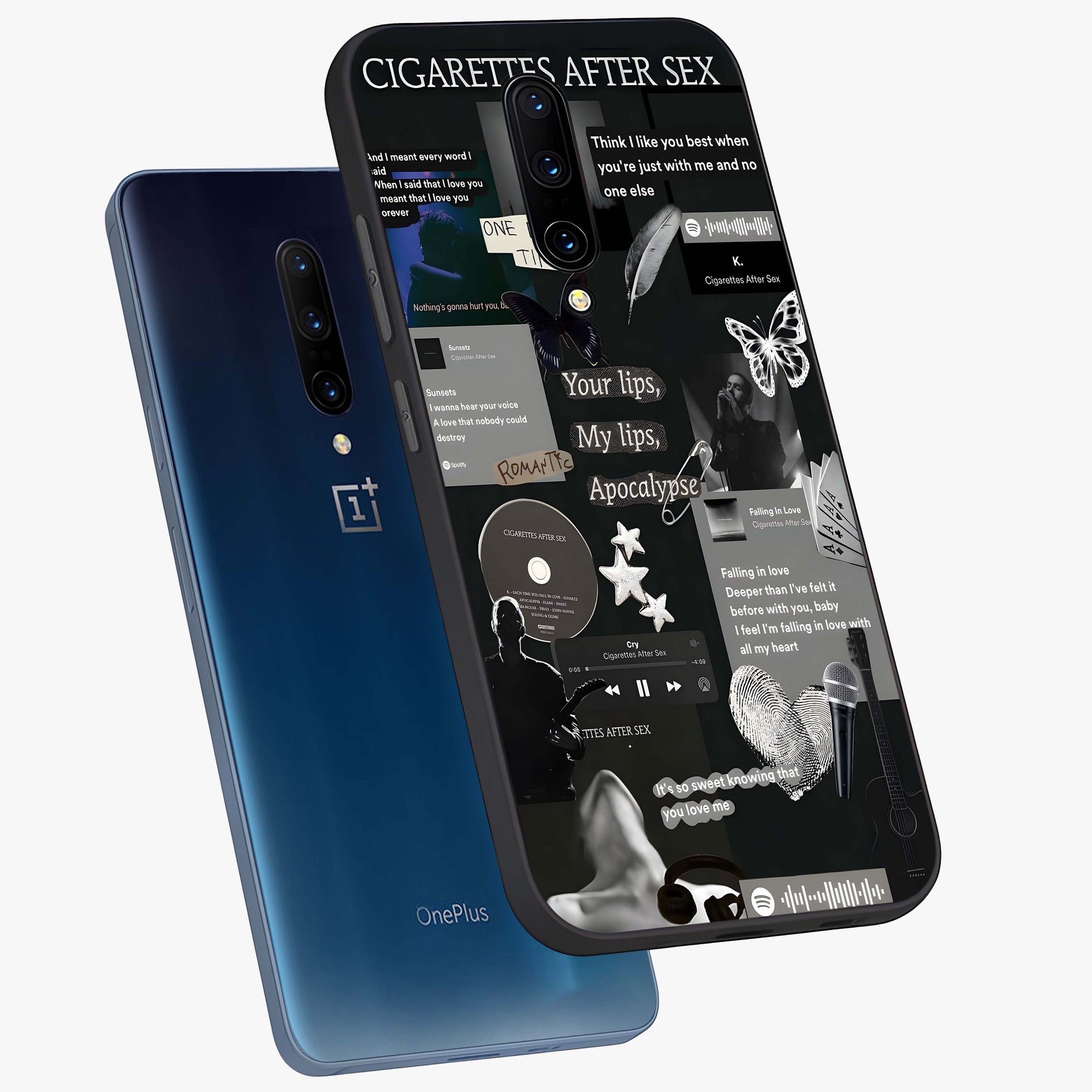 Midnight Love Echo Glass Case displayed in angled mockup highlighting elegant love inspired design with deep aesthetic style.