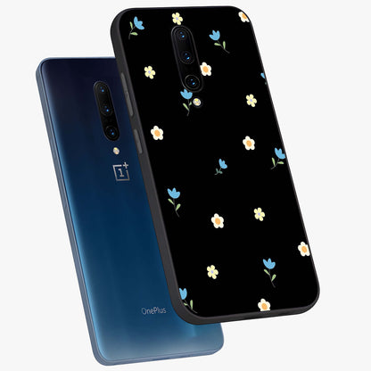Minimal Petal Whispers Glass Case displayed in angled mockup highlighting delicate petal design with clean minimal aesthetic.