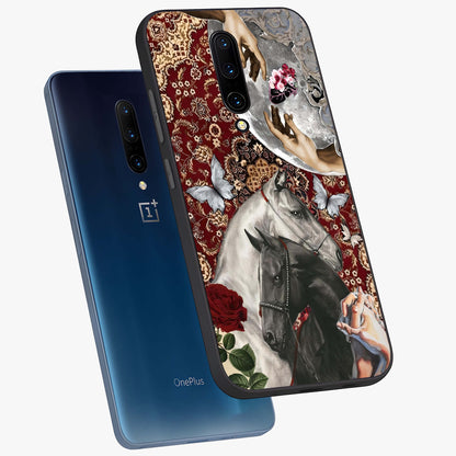 Moonlit Royal Stallion Glass Case displayed in angled mockup highlighting powerful stallion illustration with royal night aesthetic.