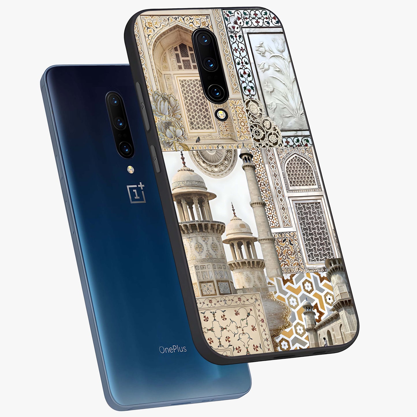 Mughal Marble Legacy Glass Case displayed in angled mockup highlighting elegant heritage marble artwork with royal aesthetic.