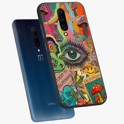 Mystic Eye Wonderland Glass Case displayed in angled mockup highlighting magical eye illustration with dreamy aesthetic.