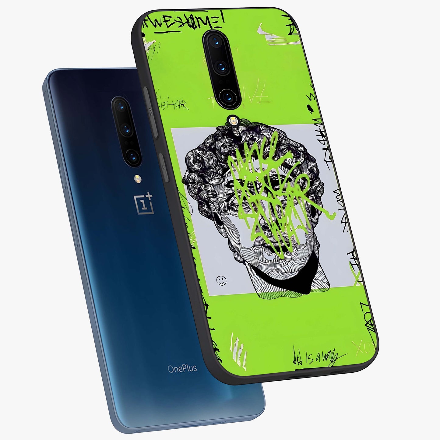 Neo Graffiti Rebellion Glass Case displayed in angled mockup highlighting urban street art design with rebellious aesthetic.