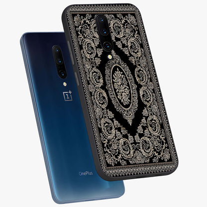 Noir Bloom Elegance Glass Case displayed in angled mockup highlighting refined flower design with stylish noir aesthetic.