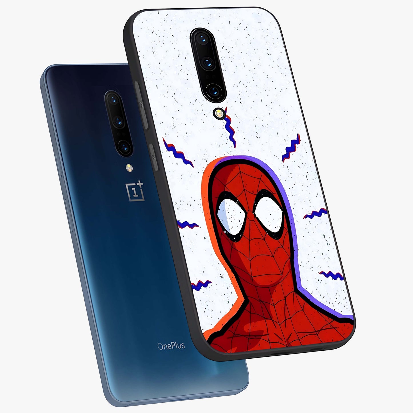 Omg Spiderman Glass Case displayed in angled mockup highlighting dynamic hero illustration with action comic aesthetic.