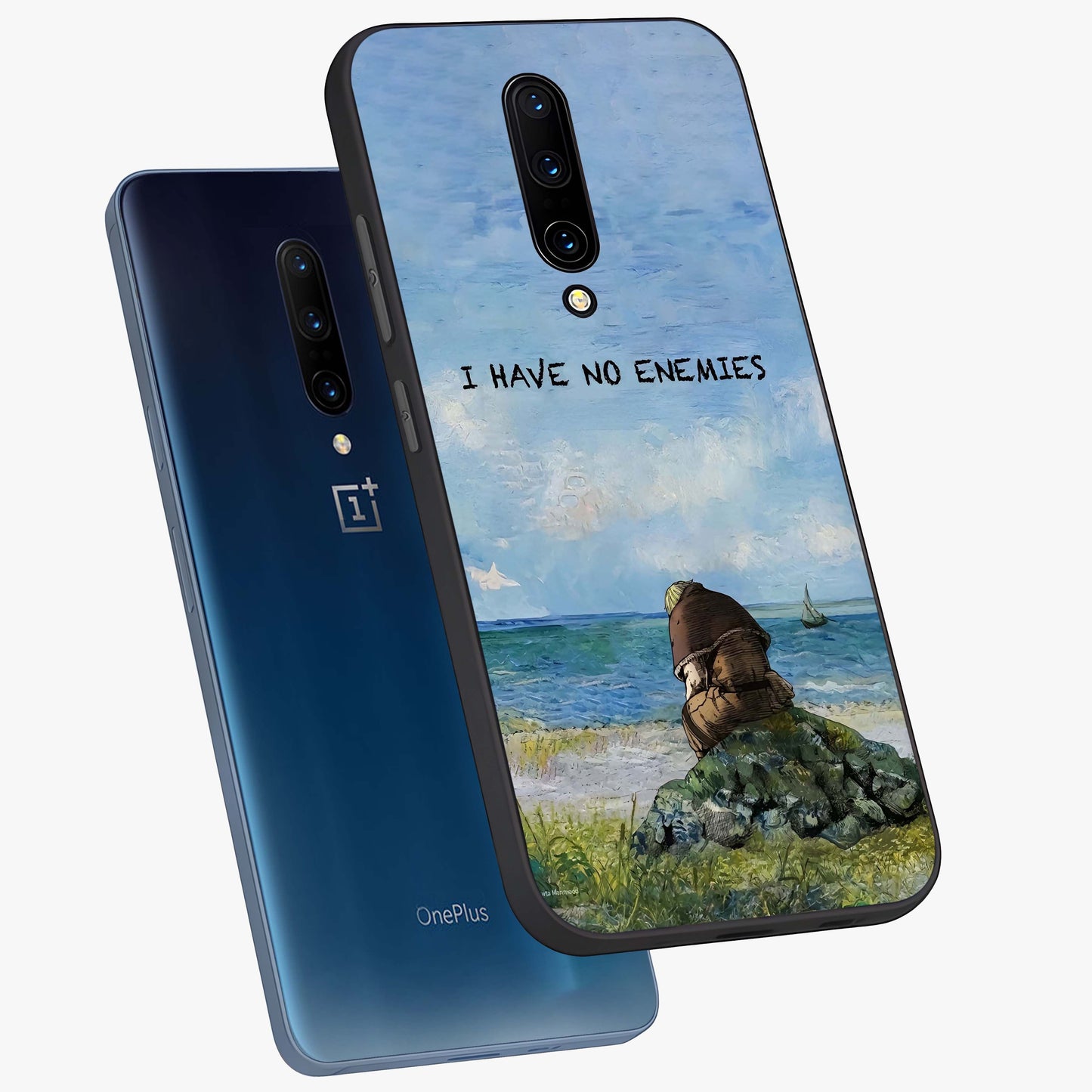 Peace Beyond War Glass Case displayed in angled mockup highlighting meaningful message design with artistic aesthetic style.