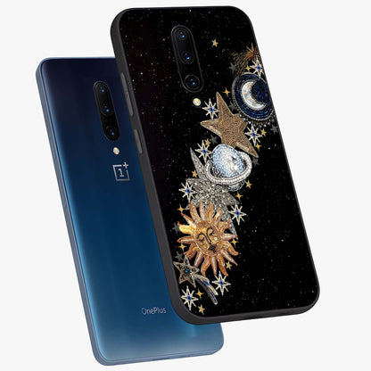 Pearls Universe Object Glass Case displayed in angled mockup highlighting celestial pearl design with dreamy aesthetic.