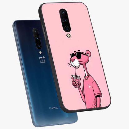 Pink Panther Glass Case displayed in angled mockup highlighting playful cartoon character design with vibrant pink aesthetic.