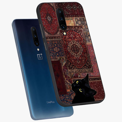 Regal Magic Cat Apple Glass Case displayed in angled mockup highlighting whimsical feline design with fantasy aesthetic.