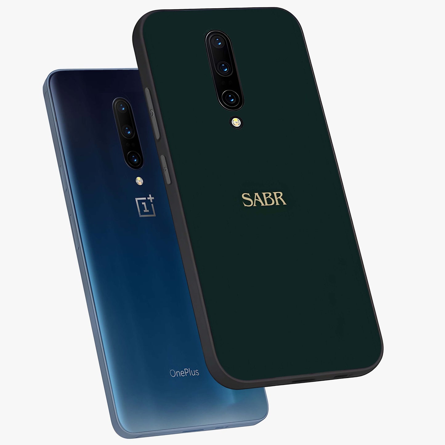 Sabr Minimal Patience Glass Case displayed in angled mockup highlighting simple inspirational design with clean aesthetic style.