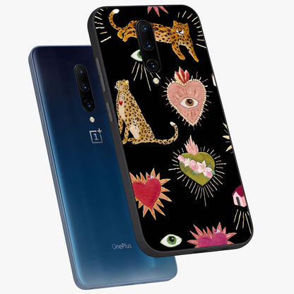 Sacred Jungle Heart Glass Case displayed in angled mockup highlighting lush tropical design with natural aesthetic style.