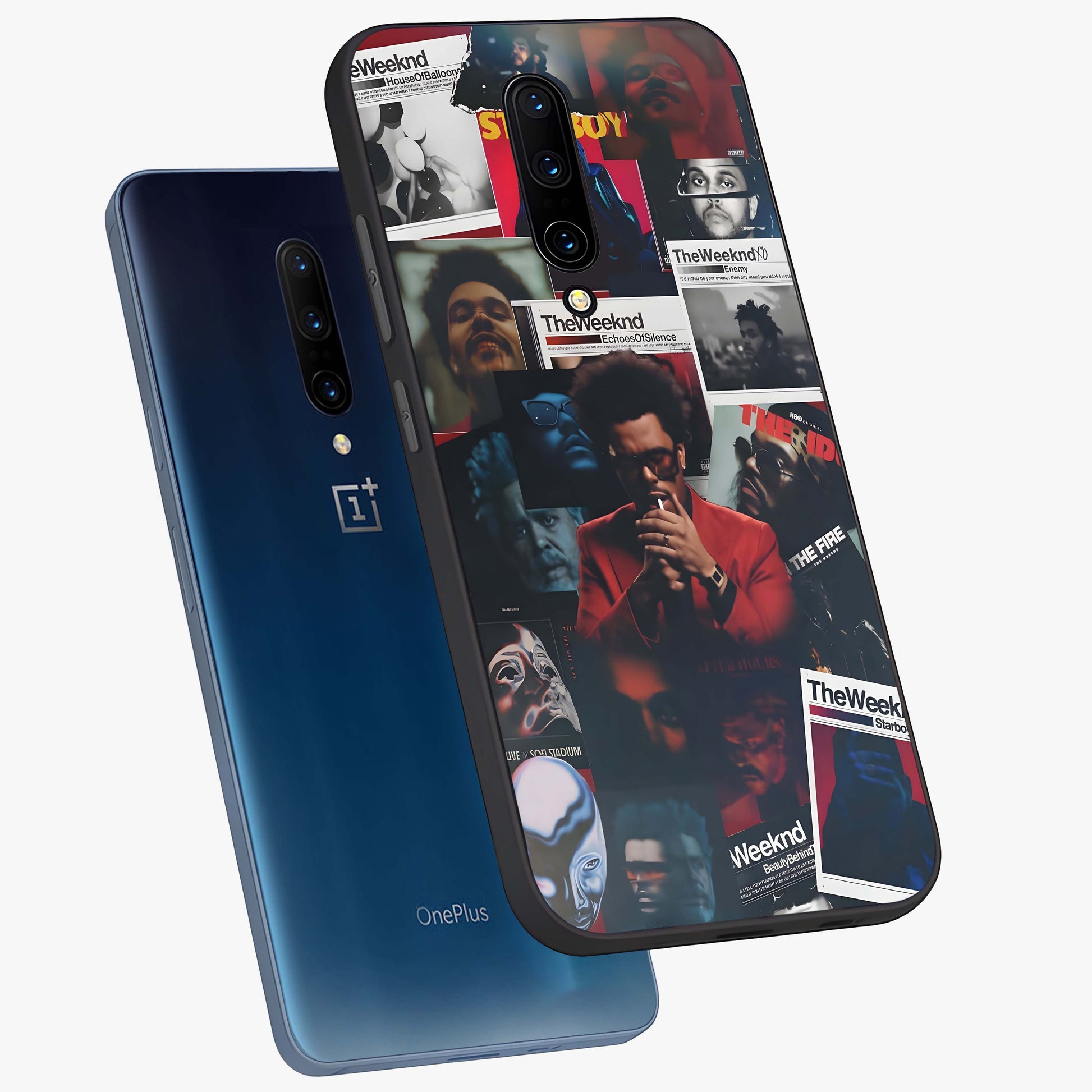 The Weeknd Glass Case displayed in angled mockup highlighting stylish pop culture inspired design with modern aesthetic.
