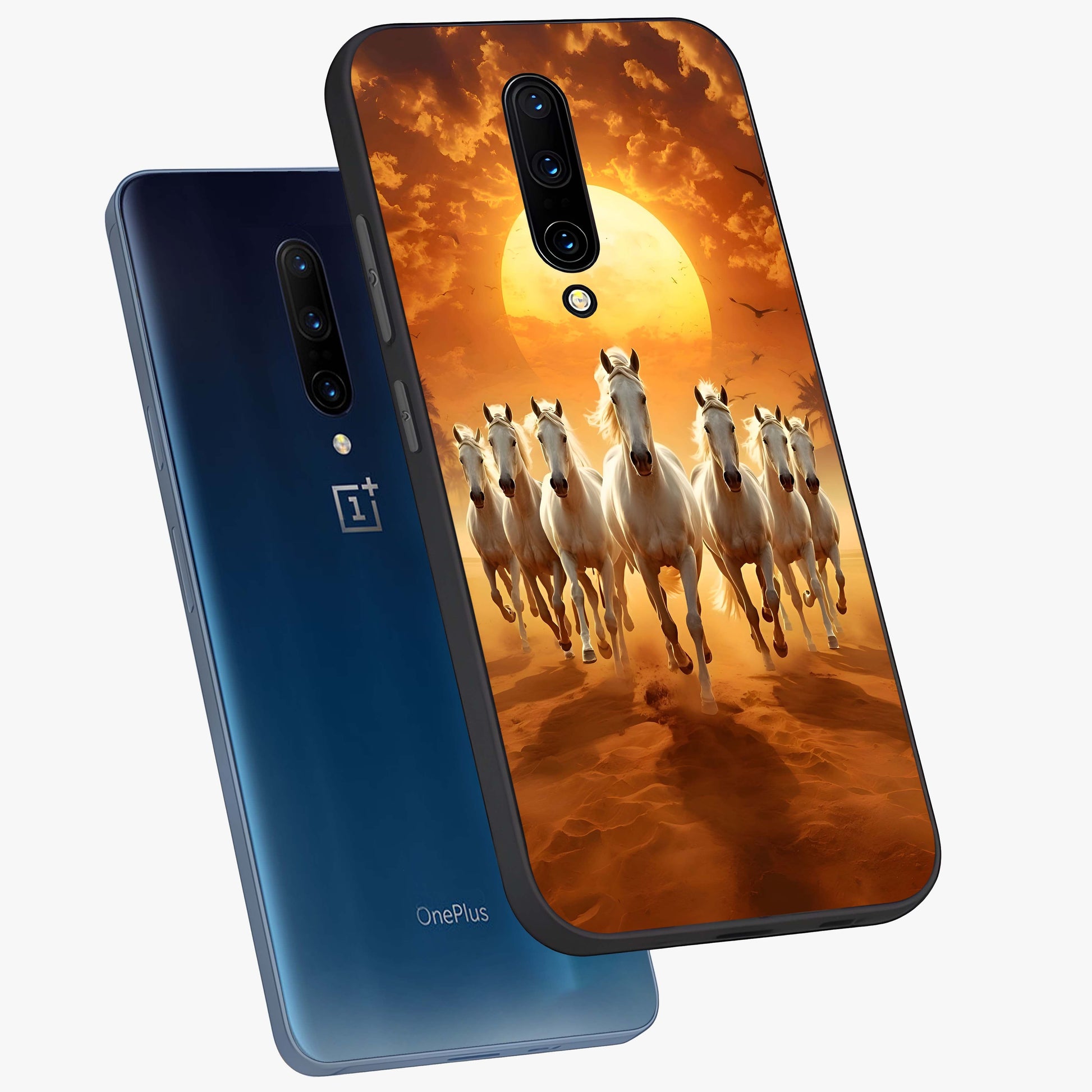 Wild Sunset Majesty Glass Case displayed in angled mockup highlighting vibrant sunset sky design with scenic aesthetic.