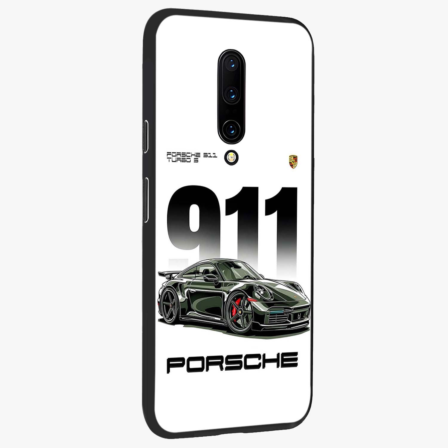 911 Turbo Dominance Glass Case upright perspective showcasing powerful racing design and modern automotive aesthetic.