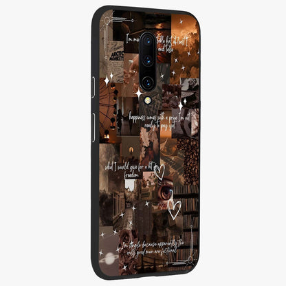 Bittersweet Aesthetic Chaos Glass Case upright view showcasing bold artistic chaos design with modern aesthetic style.