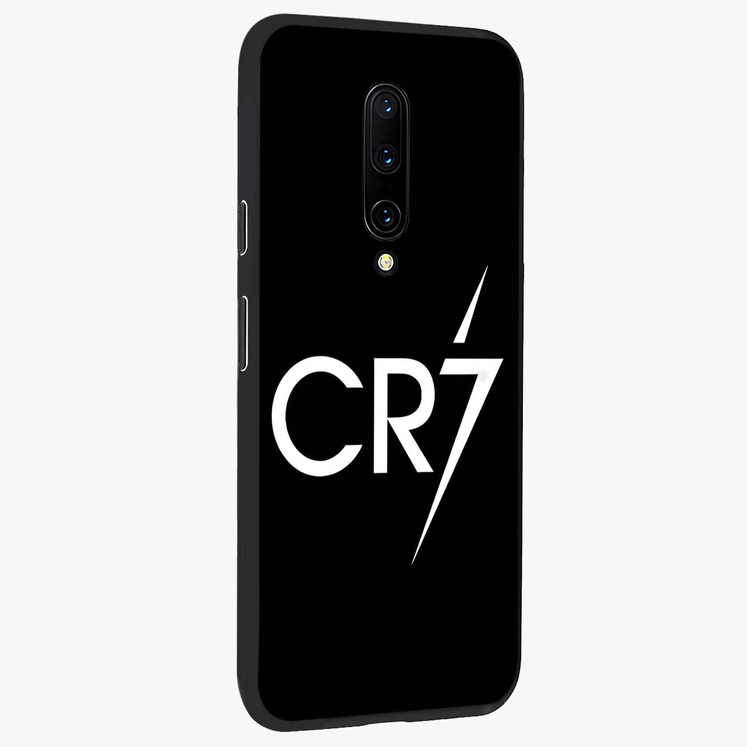 Cr7 Elite Strike Glass Case upright view showcasing energetic football inspired design with modern sports aesthetic.