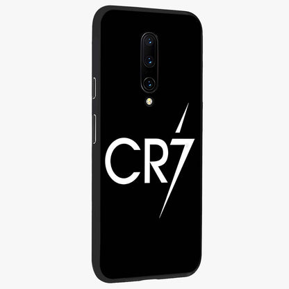 Cr7 Elite Strike Glass Case upright view showcasing energetic football inspired design with modern sports aesthetic.