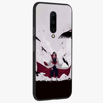 Crimson Crow Ascension Glass Case upright view showcasing dramatic crow artwork with bold gothic theme.
