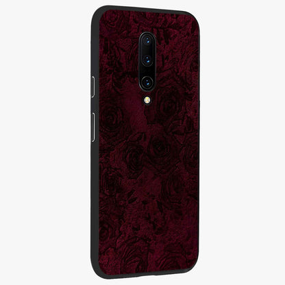 Crimson Fade Flow Glass Case upright view showcasing dynamic crimson flow artwork with stylish abstract theme.