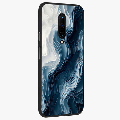 Ethereal Paper Marble Glass Case upright view showcasing smooth marble artwork with refined minimalist theme.