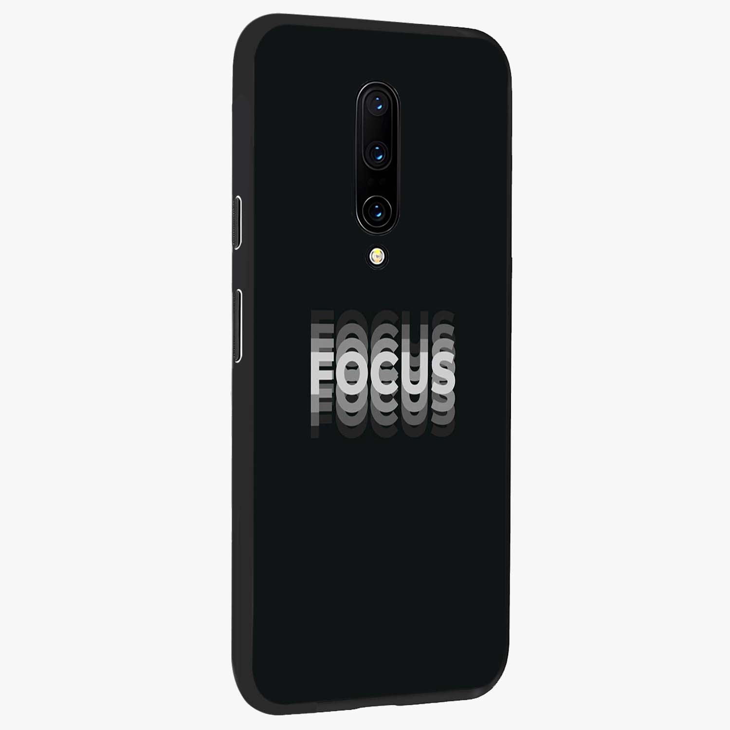 Focused Blade Discipline Glass Case upright view showcasing strong typography statement with sleek motivational theme.