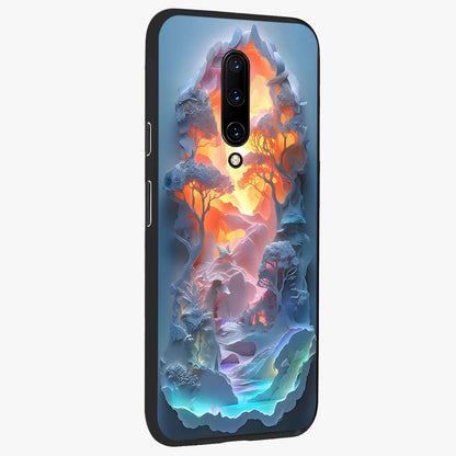 Glow Forest Portal Glass Case upright view showcasing enchanted forest portal artwork with fantasy nature theme.