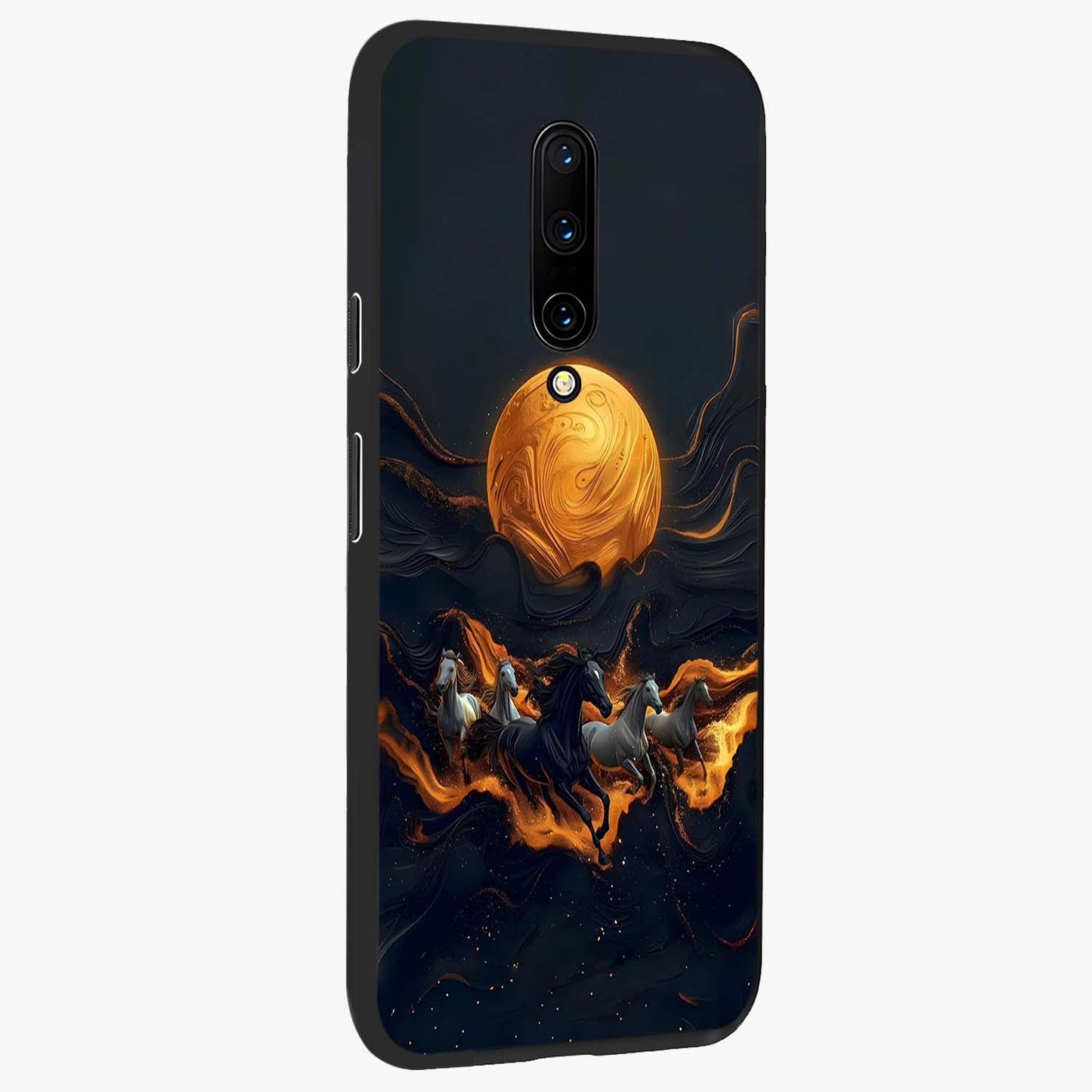 Golden Royal Heritage Glass Case upright view showcasing elegant royal artwork with classic heritage theme.