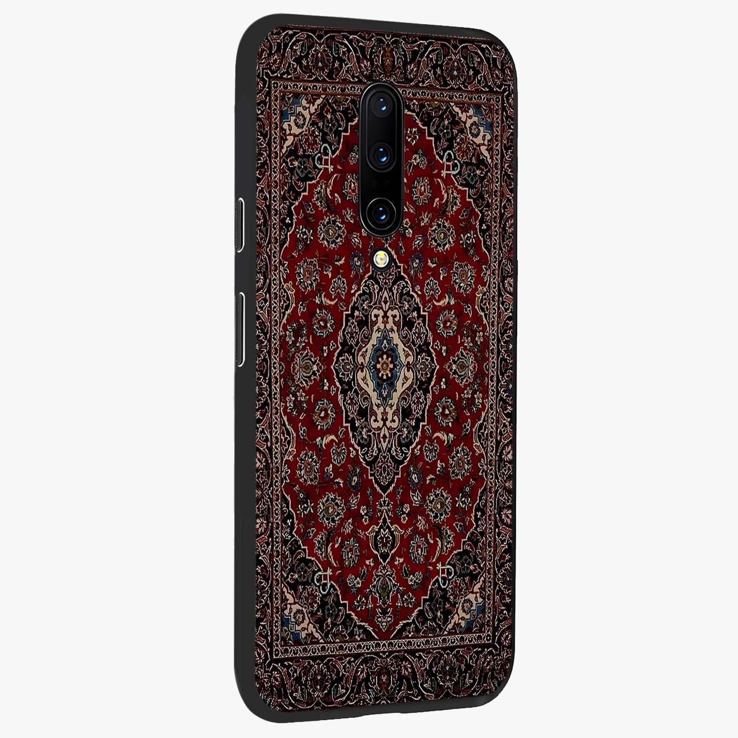 Heritage Carpet Royale Glass Case upright view showcasing detailed ornamental artwork with luxurious traditional theme.
