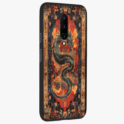 Inferno Dragon Soul Glass Case upright view showcasing intense dragon artwork with fantasy fire theme.