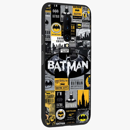 Knight Gotham Rise Glass Case upright view showcasing bold vigilante themed artwork with gothic city vibe.