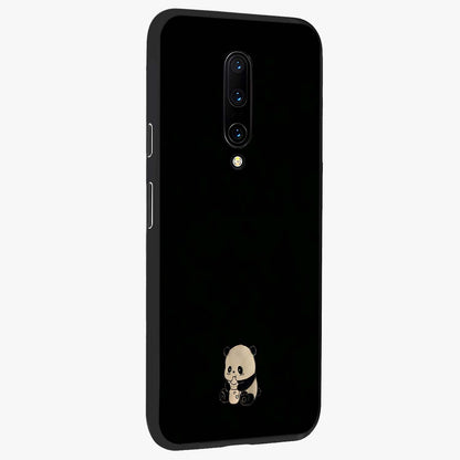 Midnight Panda Love Glass Case upright view showcasing charming panda artwork with playful romantic theme.