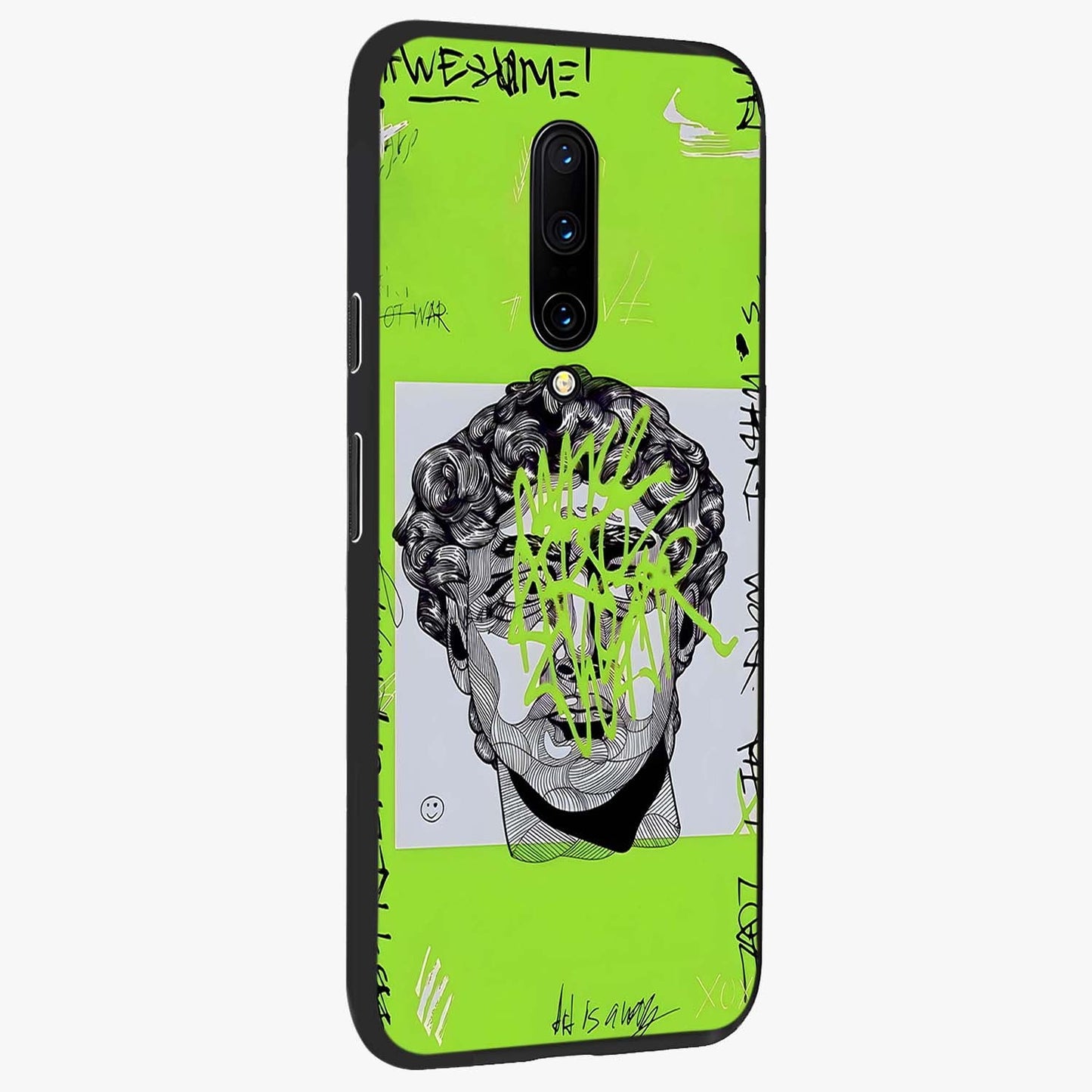 Neo Graffiti Rebellion Glass Case upright view showcasing colorful graffiti artwork with bold modern street style.