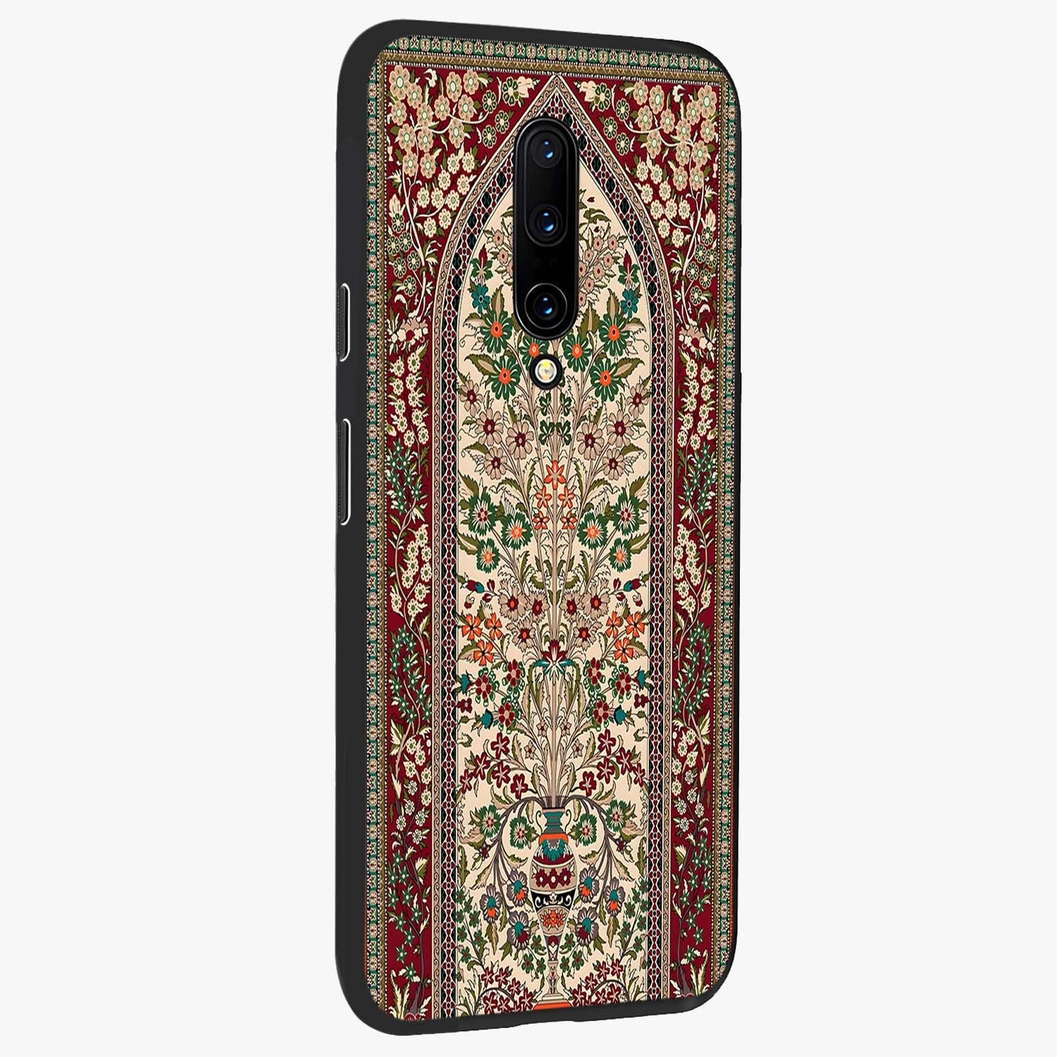 Persian Inspired Glass Case upright view showcasing decorative Persian artwork with rich heritage theme.