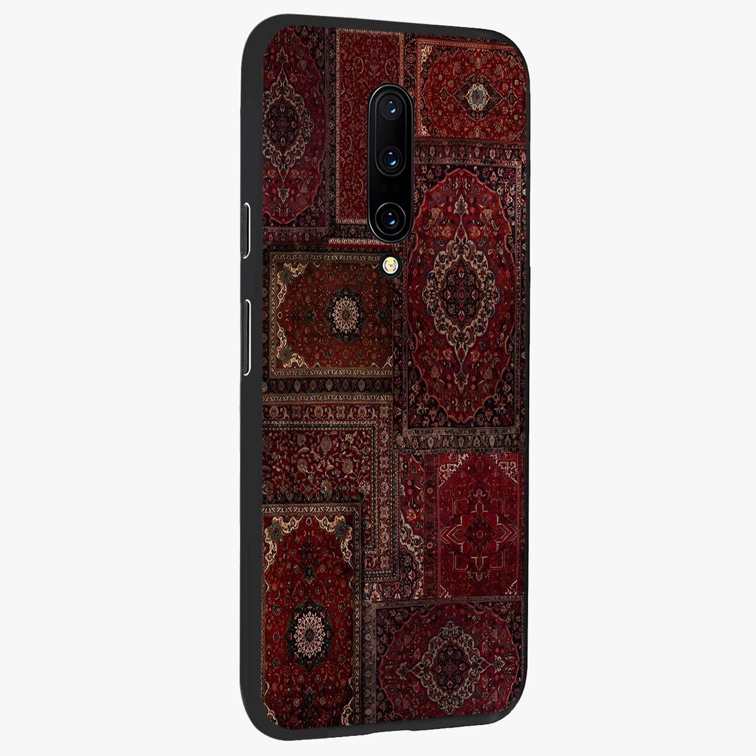 Persian Velvet Tale Glass Case upright view showcasing elegant Persian artwork with classic heritage theme.