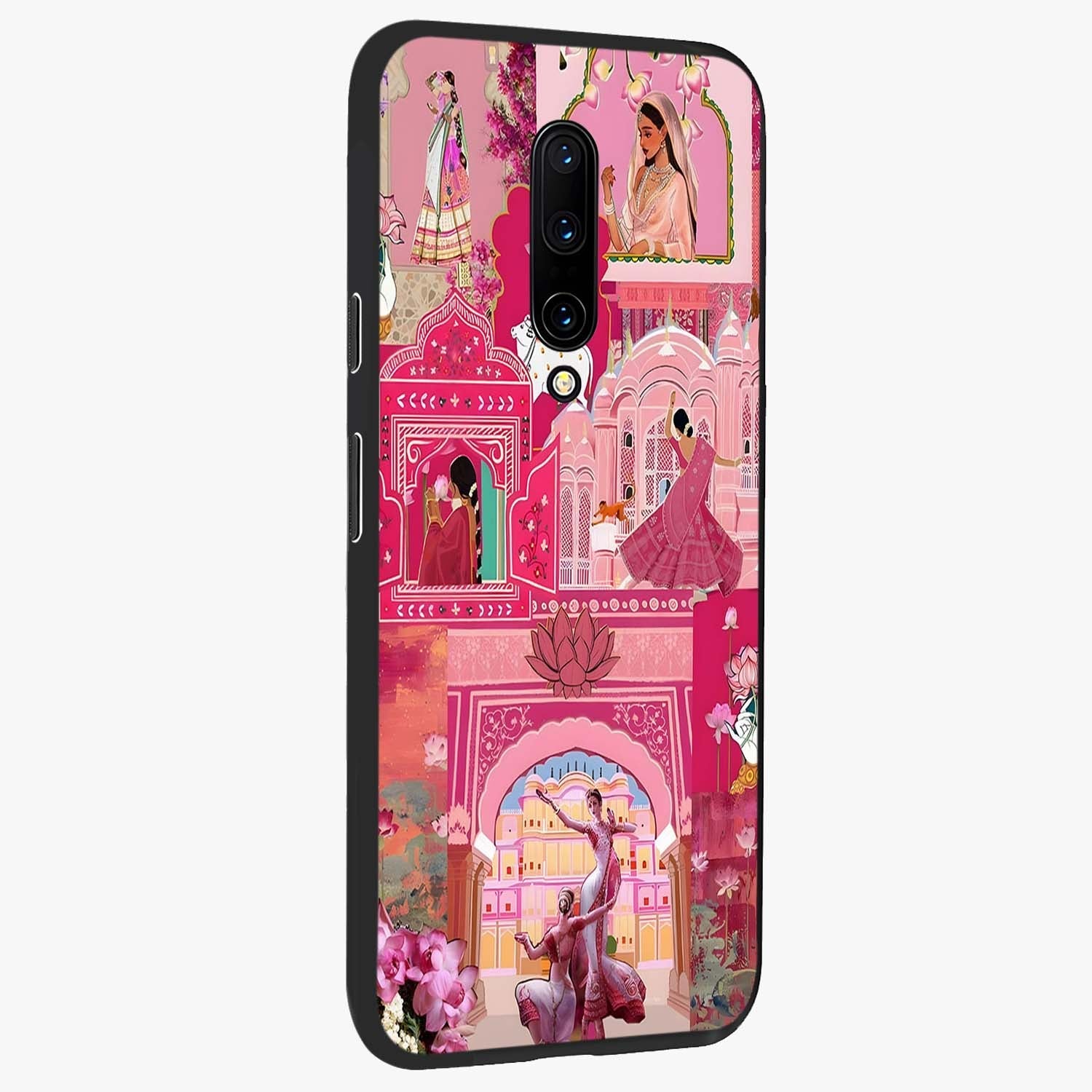 Pink Palace Muse Glass Case upright view showcasing artistic palace artwork with graceful royal theme.