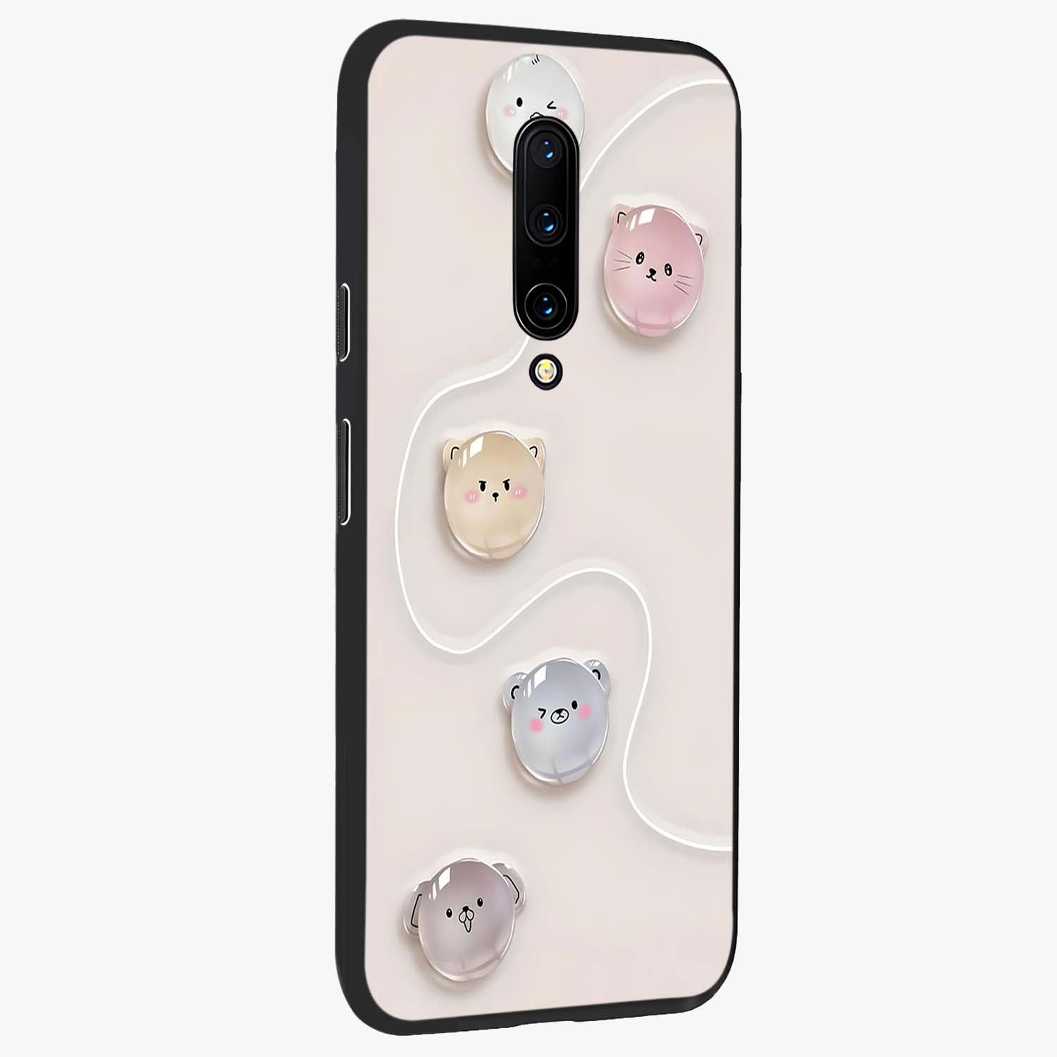 Puffy Face Parade Glass Case upright view showcasing adorable character artwork with cheerful animated theme.
