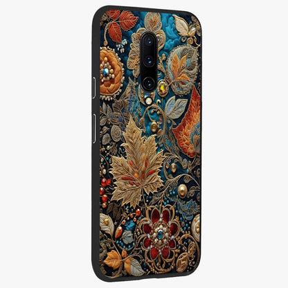 Royal Jewel Garden Glass Case upright view showcasing rich floral artwork with luxurious garden theme.