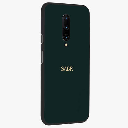 Sabr Minimal Patience Glass Case upright view showcasing calm minimalist artwork with motivational patience theme.