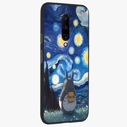 Totoro In Van Gogh Art Glass Case upright view showcasing creative character artwork with painterly artistic theme.