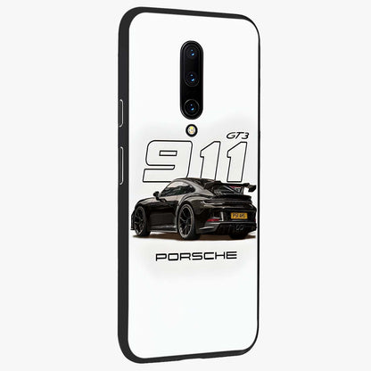 Turbo Legacy Icon Glass Case upright view showcasing bold racing inspired artwork with classic car theme.