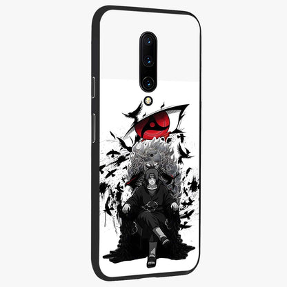 Uchiha Shadow Throne Glass Case upright view showcasing magical underwater galaxy artwork with vibrant cosmic theme.