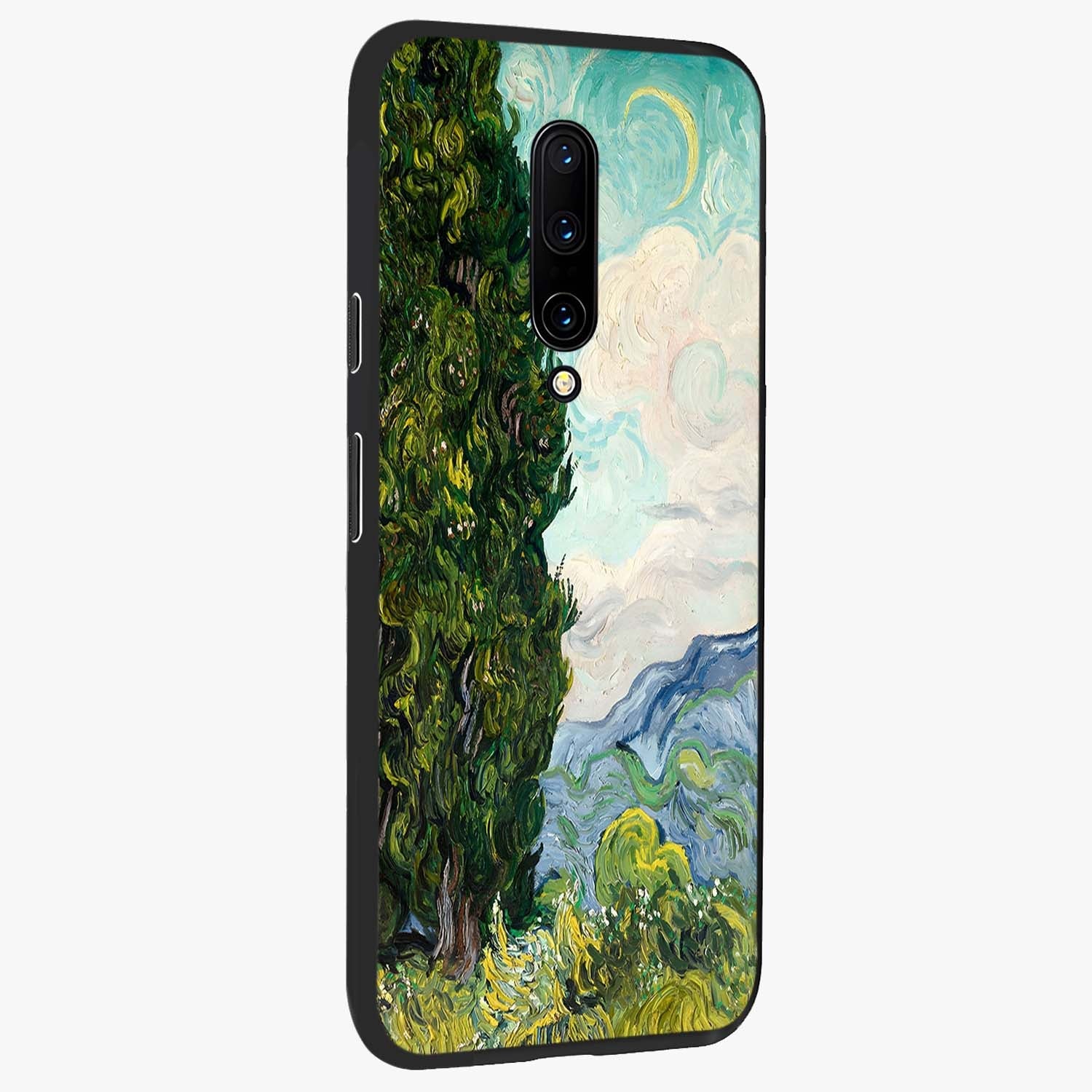 Van Gogh Vintage Art Glass Case upright view showcasing elegant vintage painting artwork with artistic heritage theme.