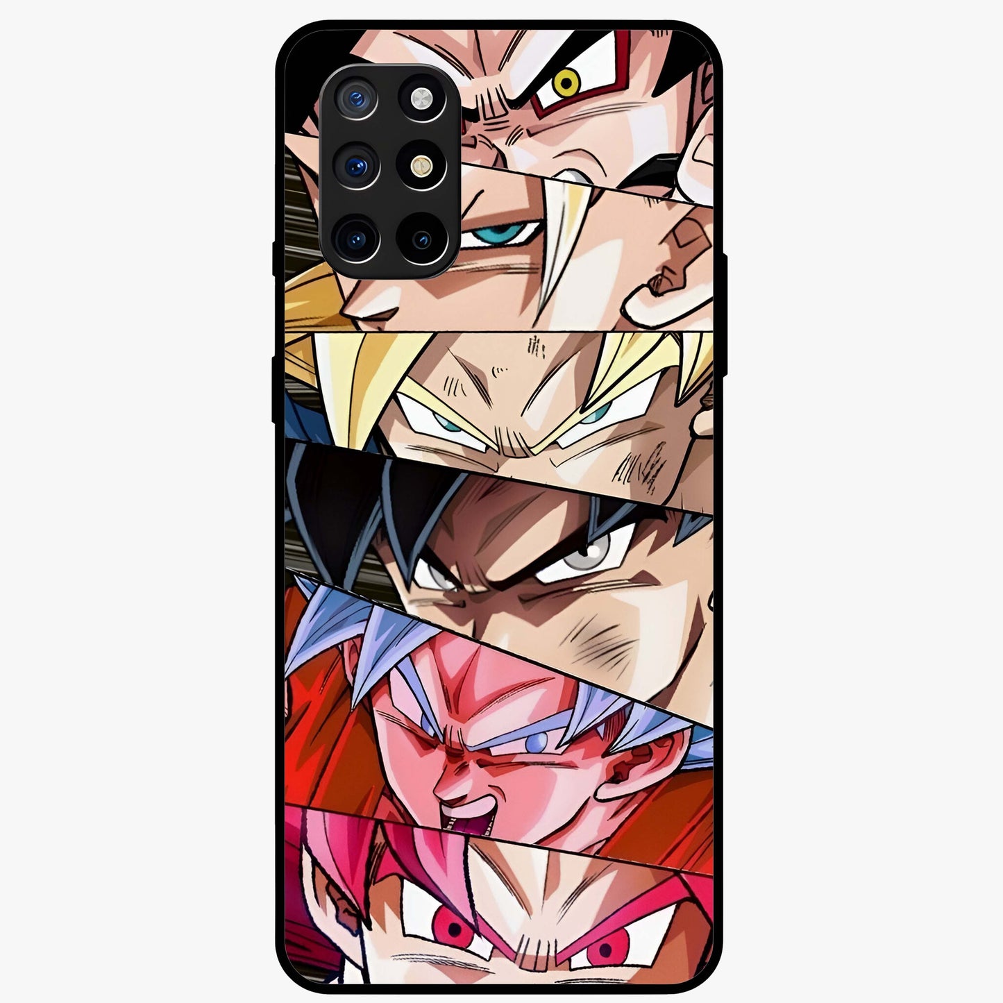 Anime Character Glass Case showing flat back view with vibrant anime artwork and glossy glass finish.