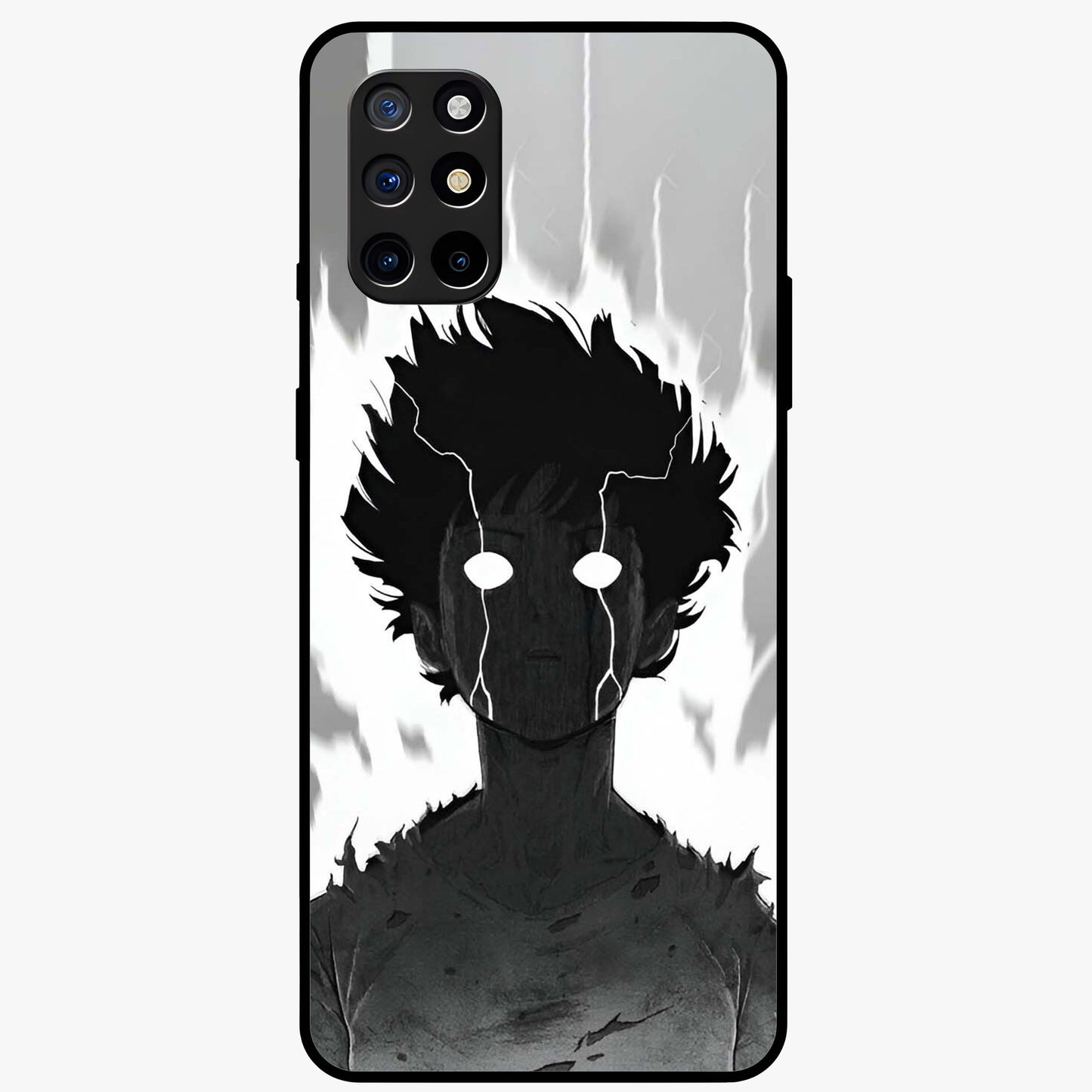 Awakened Inner Rage Glass Case showing flat back view with intense artistic artwork and glossy glass finish.
