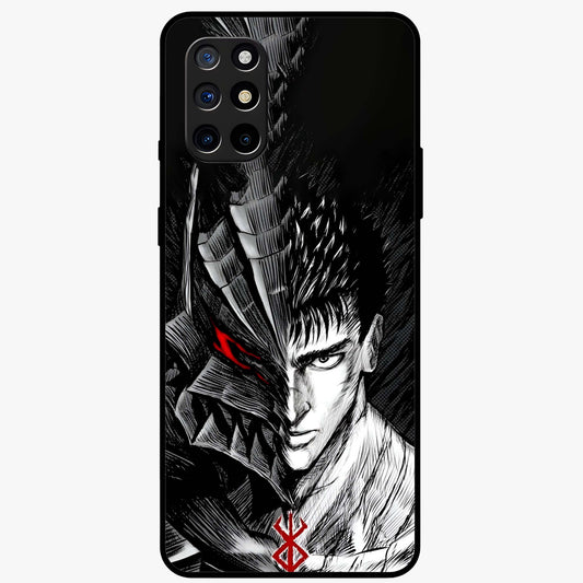 Berserker Blood Oath Glass Case showing flat back view with fierce warrior inspired artwork and glossy glass finish.