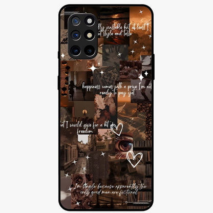 Bittersweet Aesthetic Chaos Glass Case showing flat back view with artistic chaotic aesthetic design and glossy glass finish.