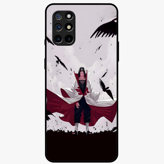 Crimson Crow Ascension Glass Case showing flat back view with mystical crow artwork and glossy glass finish.