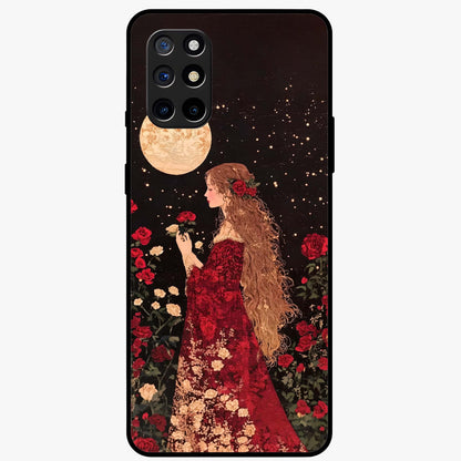 Crimson Dreams Glass Case showing flat back view with dreamy crimson artwork and glossy glass finish.