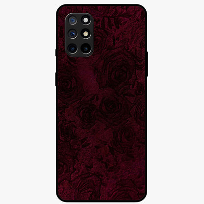 Crimson Fade Flow Glass Case showing flat back view with flowing crimson gradient artwork and glossy glass finish.